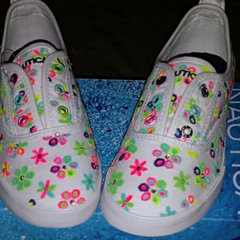 Hand painted nautica shoes